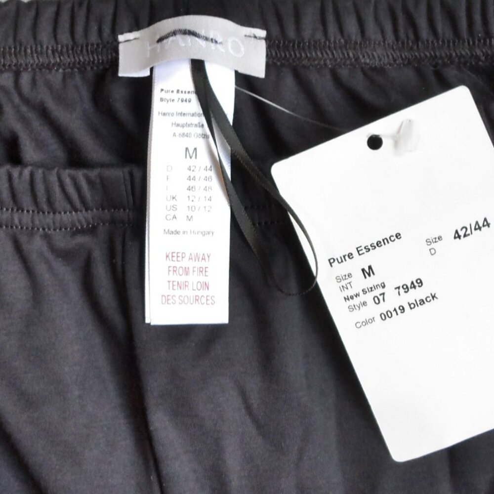 NWT HANRO Pure Essence Soft Cotton Pajama Pull-On Pants Joggers M 10-12 - Picture 8 of 10